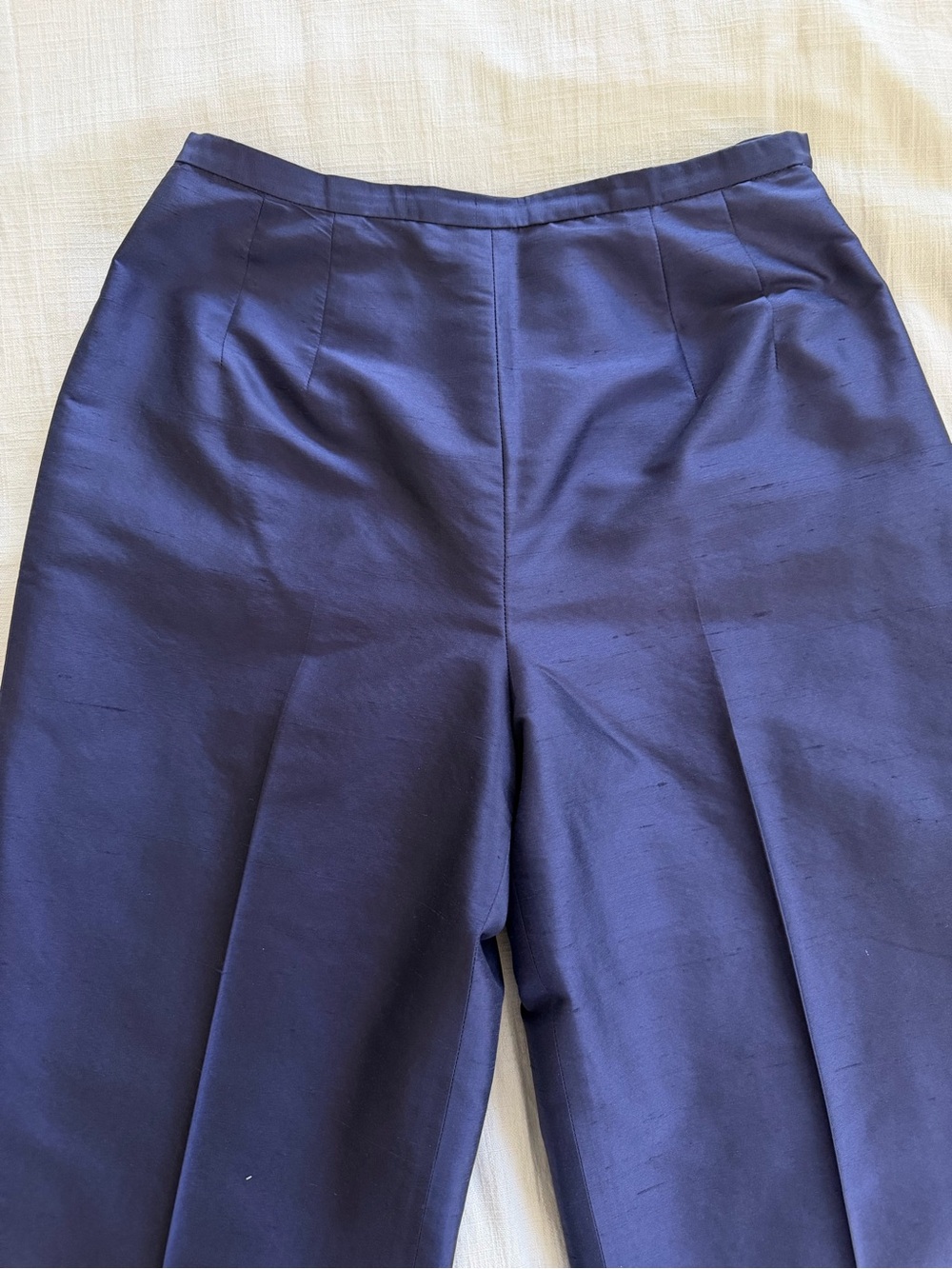 Talbots 100% Silk Shantung Pants Purple Size 4 - Picture 5 of 13